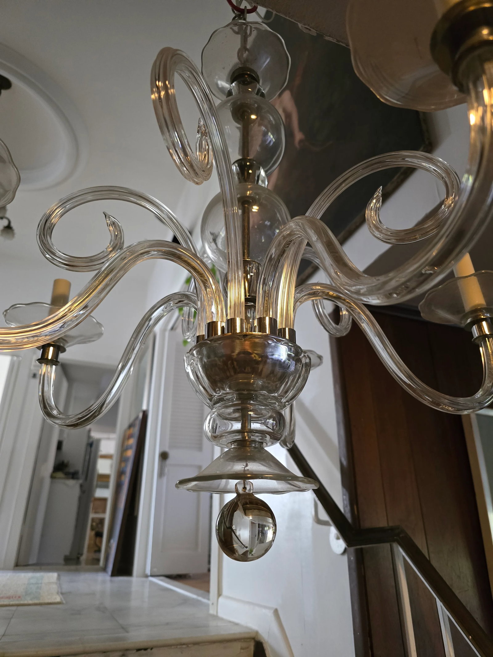 Mid-Century Vintage Venetian Murano Style Chandelier - 3