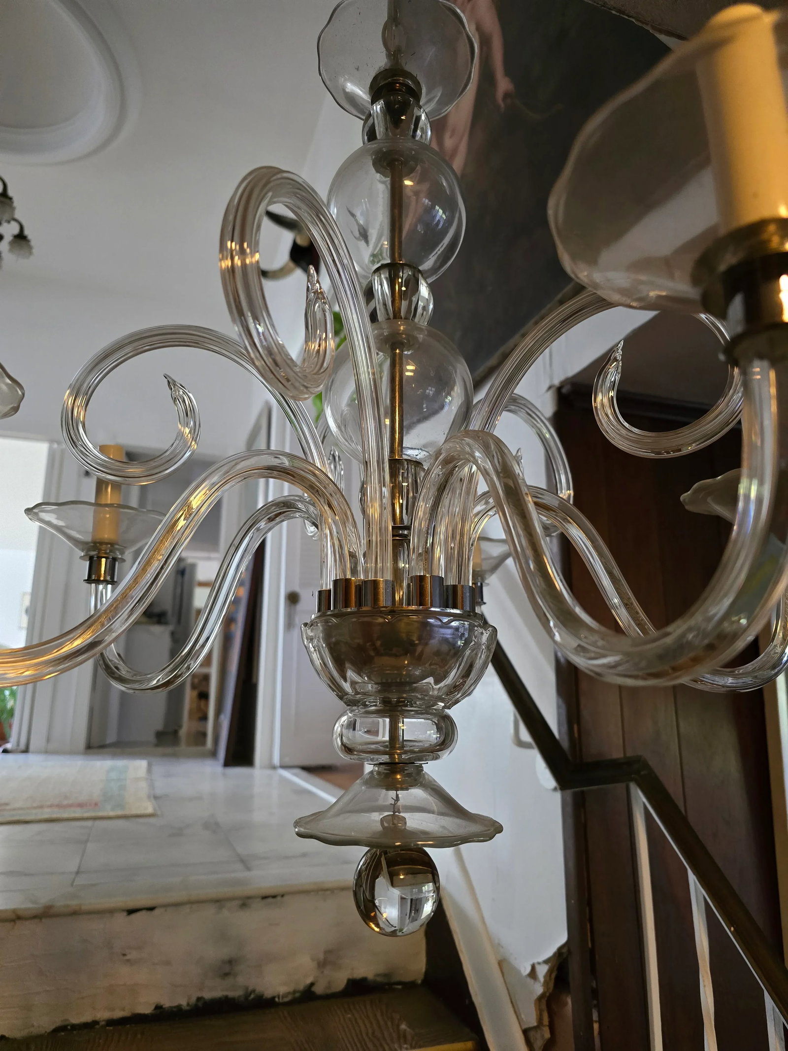 Mid-Century Vintage Venetian Murano Style Chandelier - 4