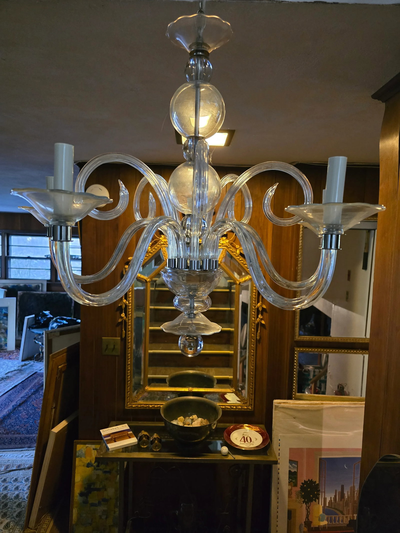 Mid-Century Vintage Venetian Murano Style Chandelier - 6