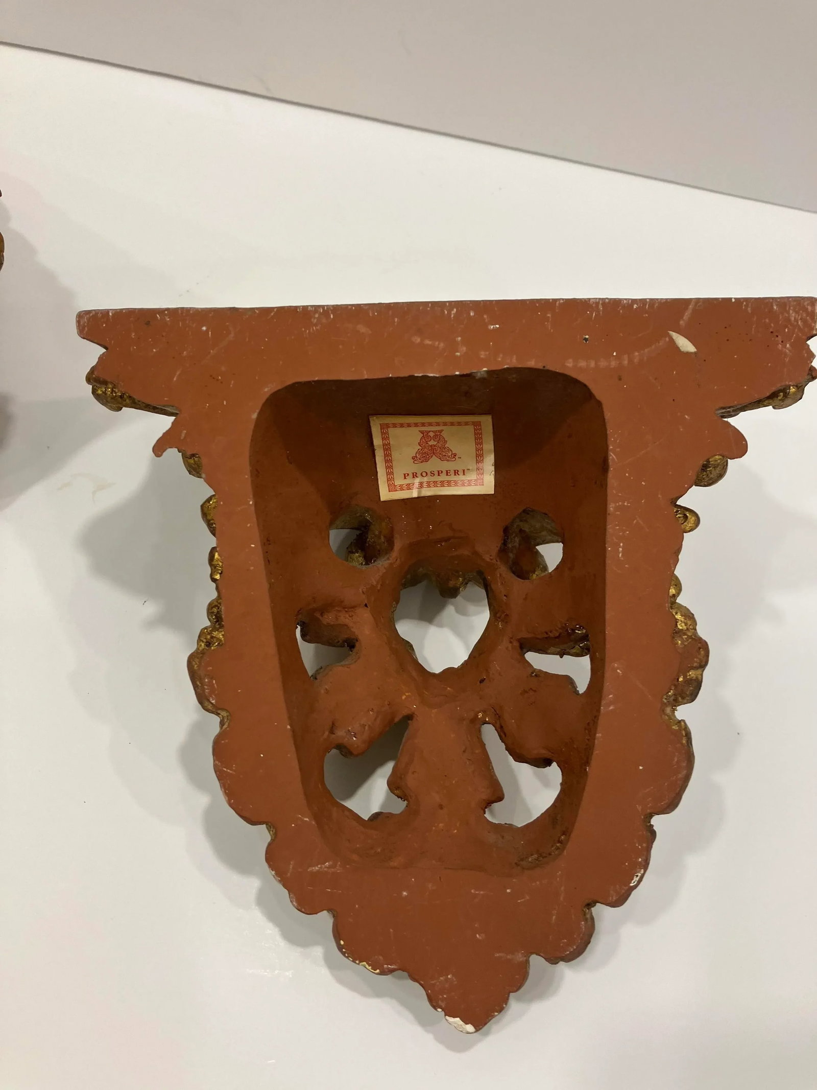 Pair of 1960s Italian Gold Leaf Brackets - 3