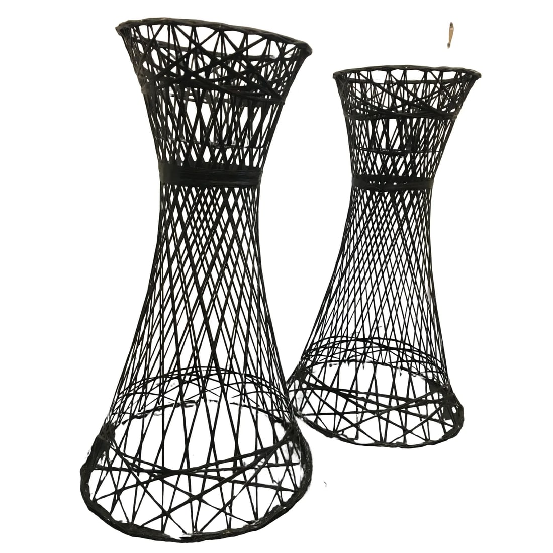 Vintage Woodard Style Plant Stands- A Pair - 2