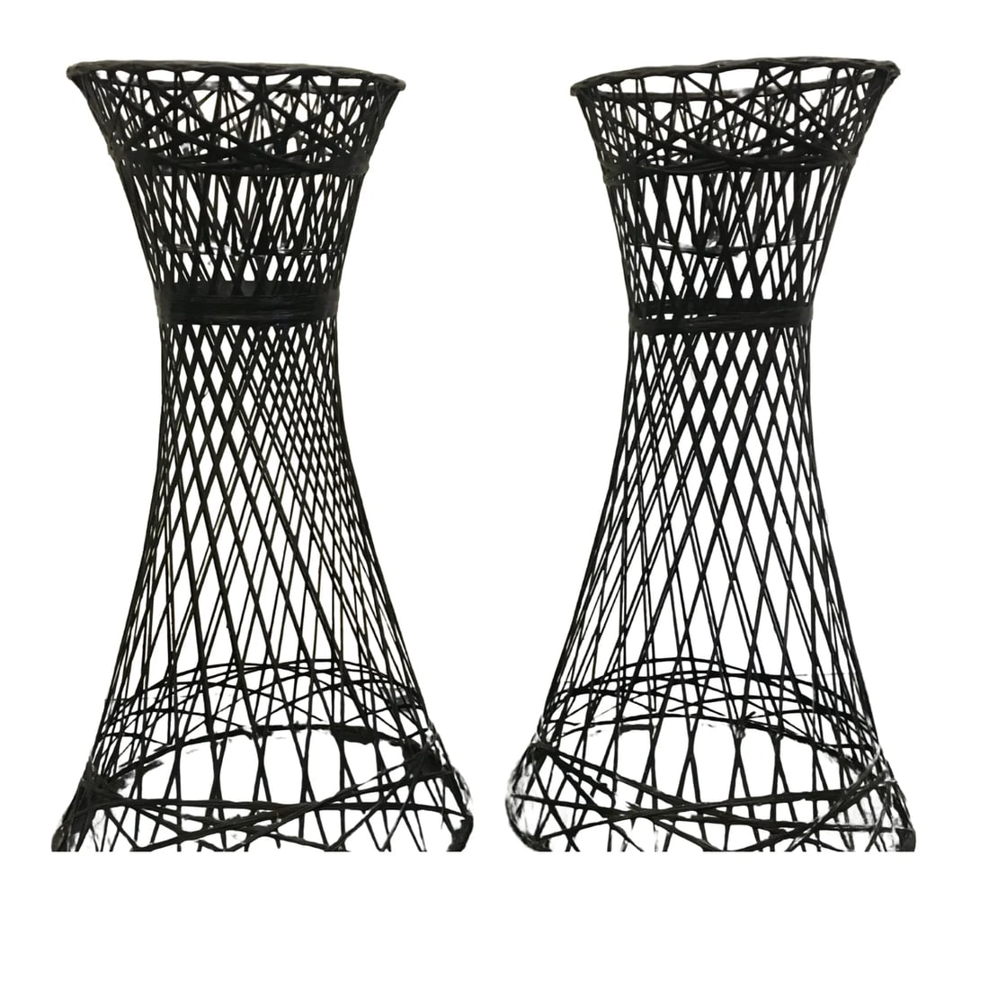 Vintage Woodard Style Plant Stands- A Pair - 3