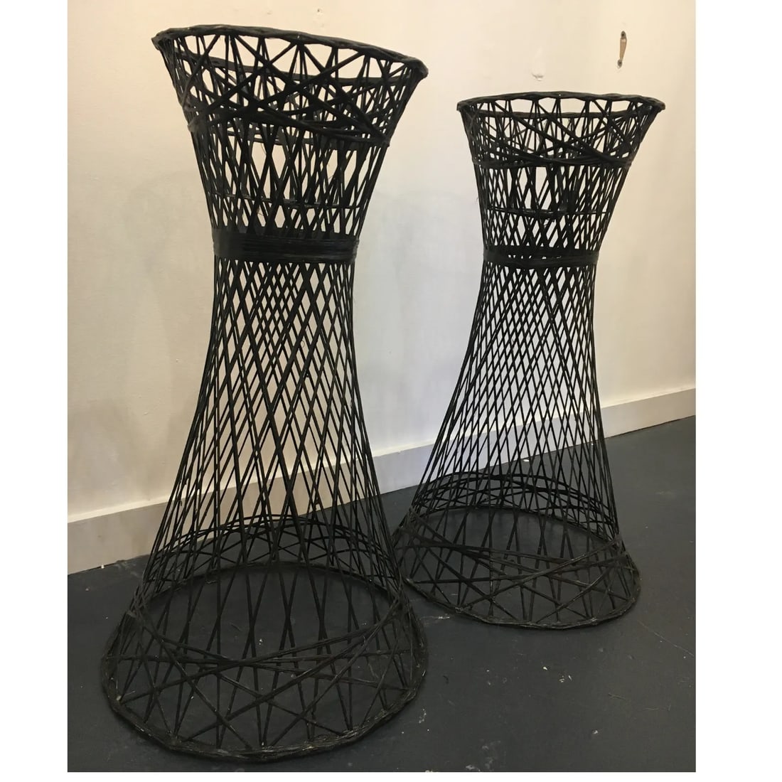 Vintage Woodard Style Plant Stands- A Pair - 6