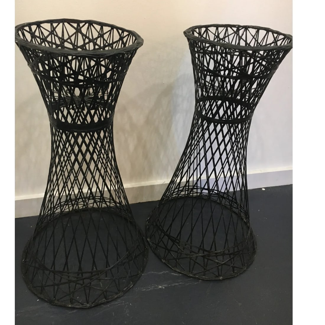 Vintage Woodard Style Plant Stands- A Pair - 8