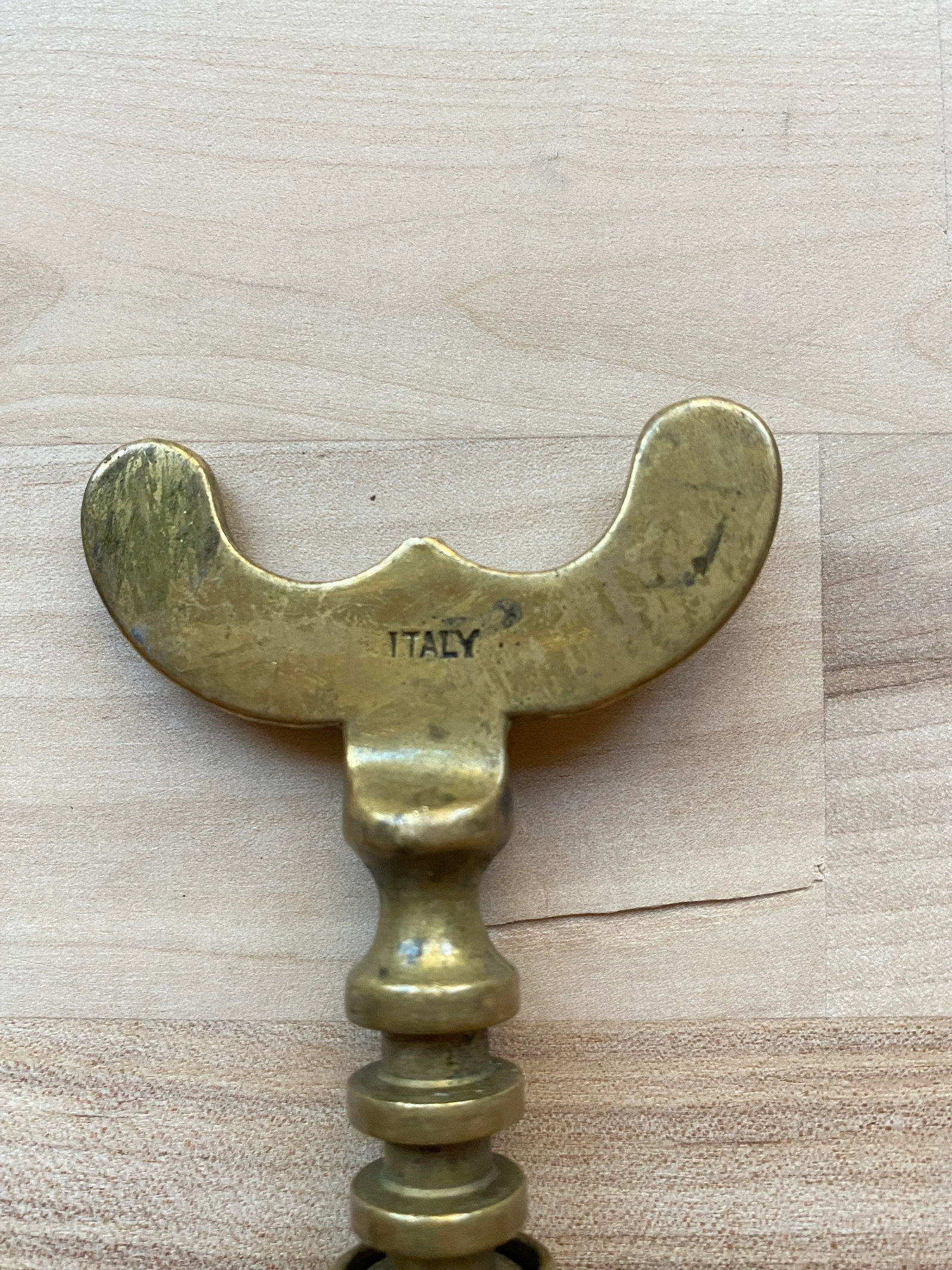 Vintage Brass "Winged" Cork Screw, Made in Italy - 3