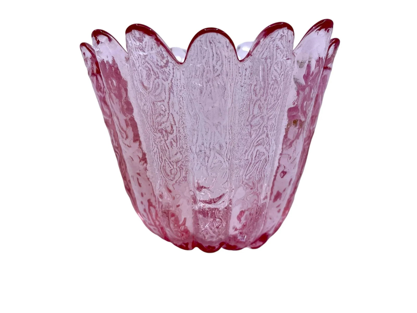 Vintage 1970s Pink Blenko Glass Small Glass Bowl/ Votive Holder - 5
