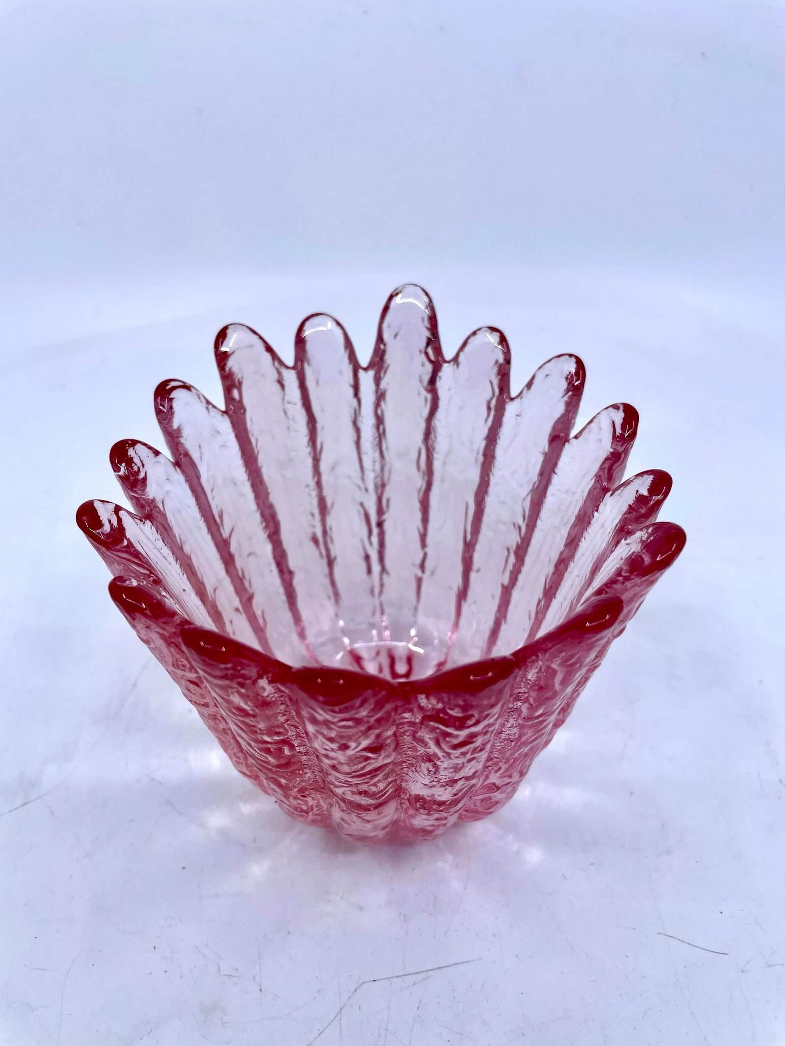 Vintage 1970s Pink Blenko Glass Small Glass Bowl/ Votive Holder - 6