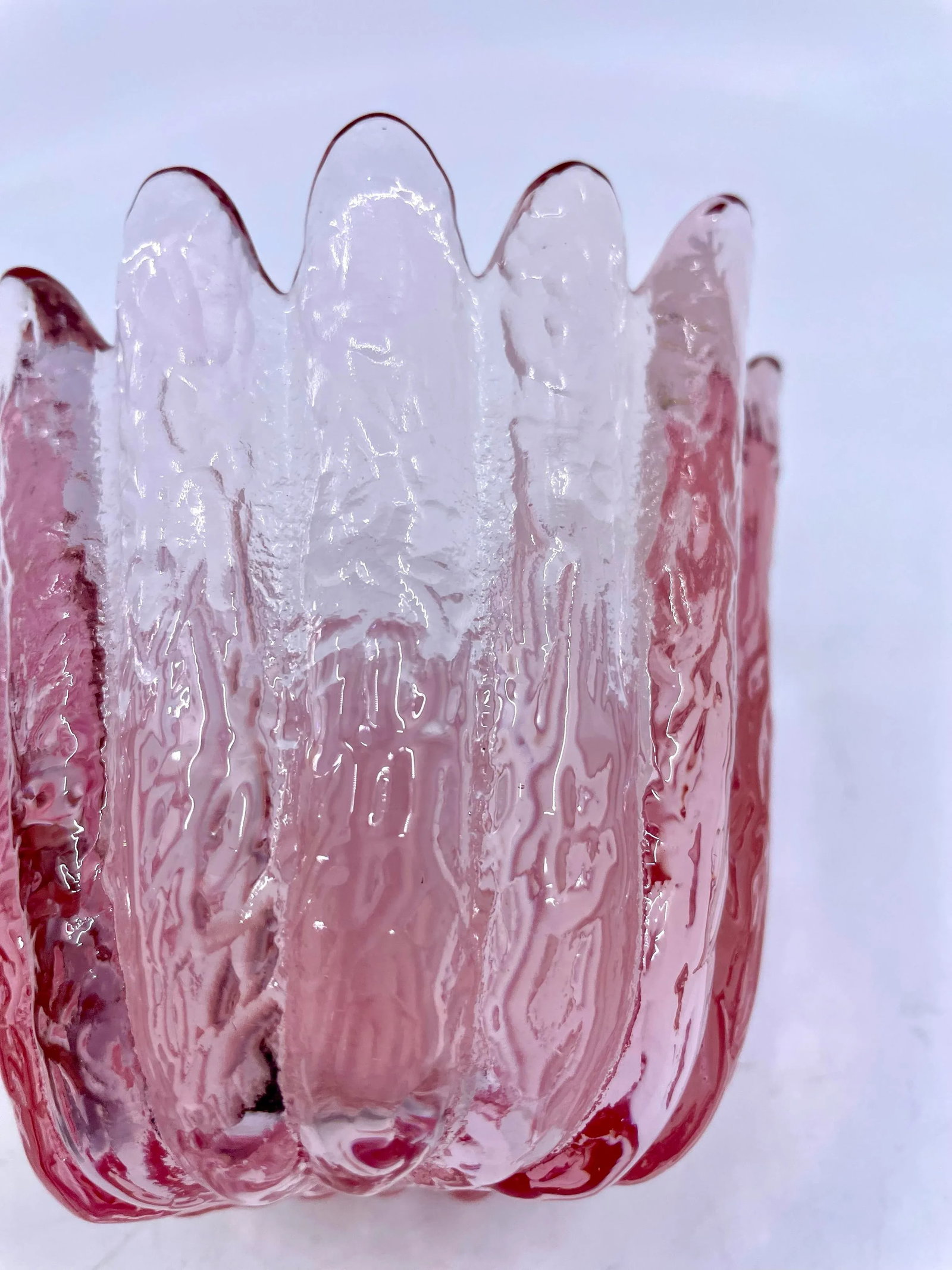 Vintage 1970s Pink Blenko Glass Small Glass Bowl/ Votive Holder - 7
