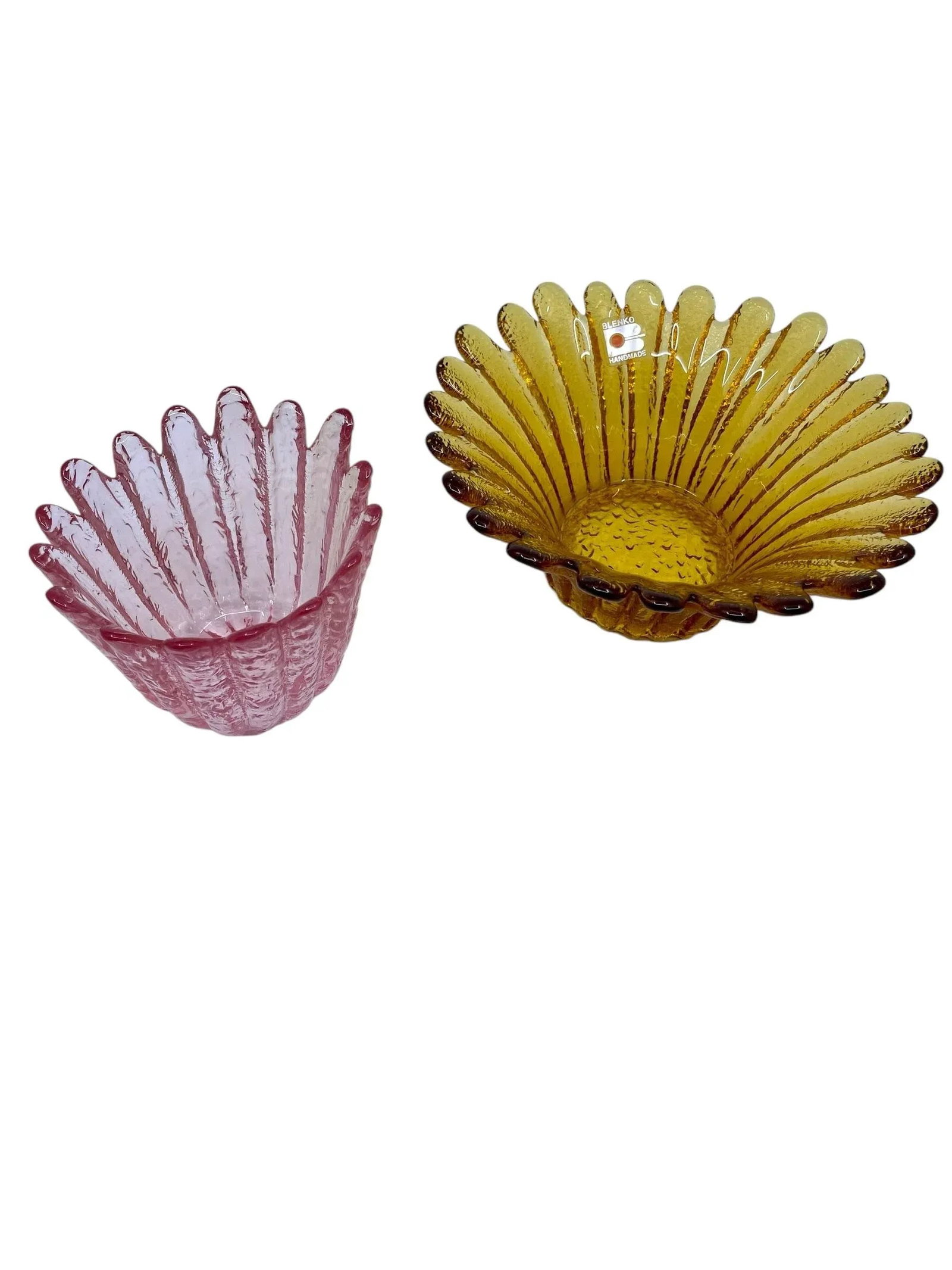 Vintage 1970s Pink Blenko Glass Small Glass Bowl/ Votive Holder - 9