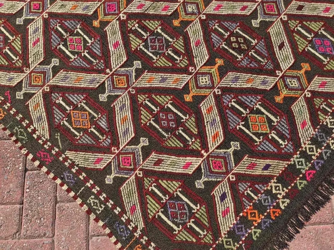 Vintage Tribal Kilim Rug - 53" X 72" - 7