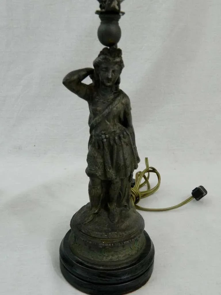 19th Century Pewter Figurines Adapted as Lamps - a Pair - 7