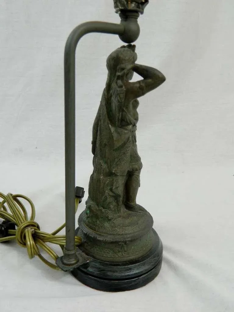 19th Century Pewter Figurines Adapted as Lamps - a Pair - 8