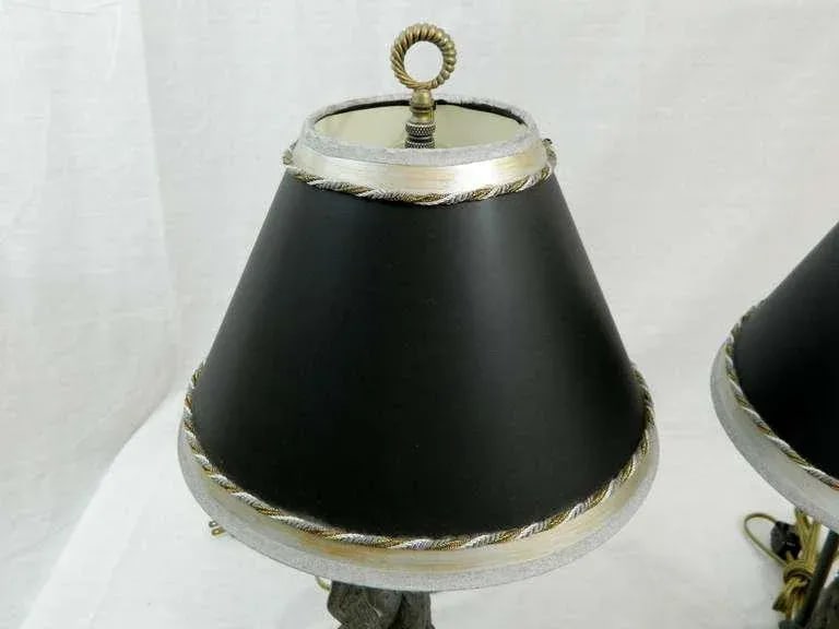 19th Century Pewter Figurines Adapted as Lamps - a Pair - 9