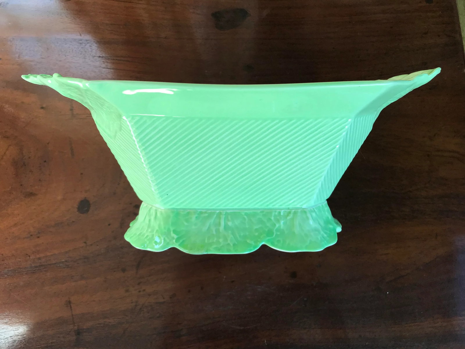1930s Carlton Ware Lettuce Leaf Deco Bowl - 2