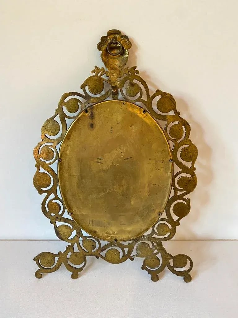 Late 19th Century Antique p.e. Guerin Brass Picture Frame With Beveled Glass - 2