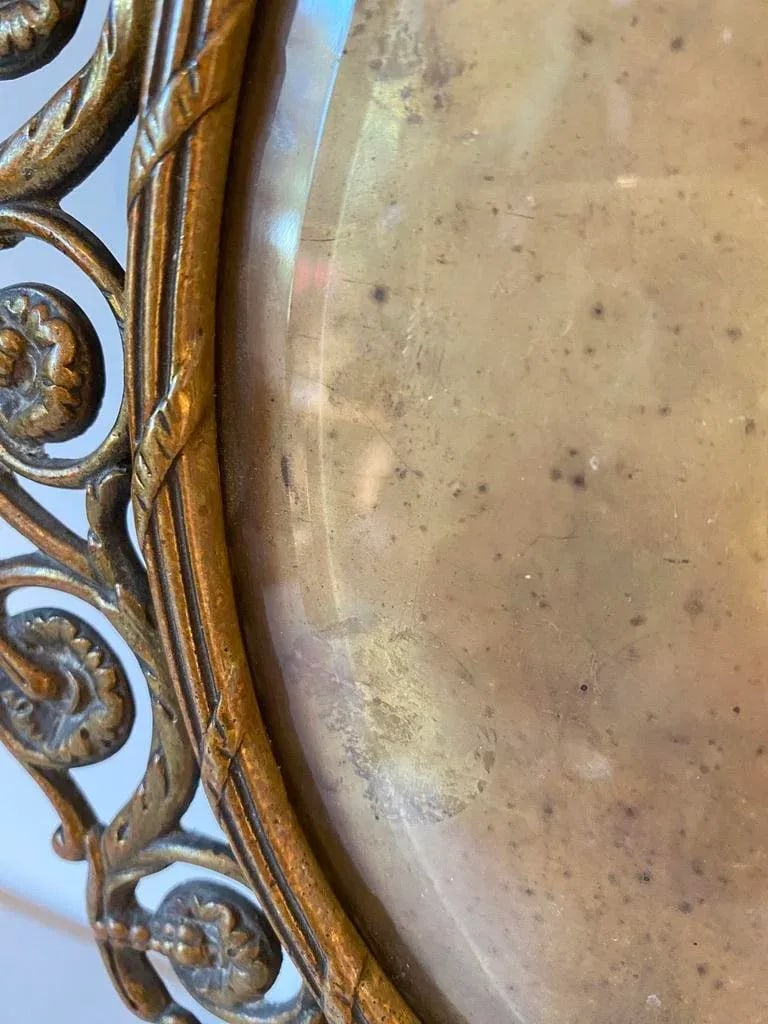 Late 19th Century Antique p.e. Guerin Brass Picture Frame With Beveled Glass - 5