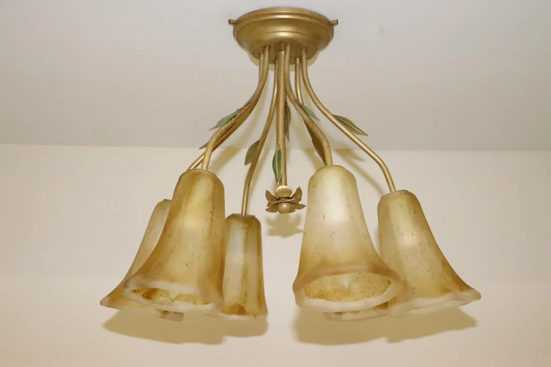 Cierre Studio Handcrafted Amber Glass Difffuser Ceiling Lamp - 13