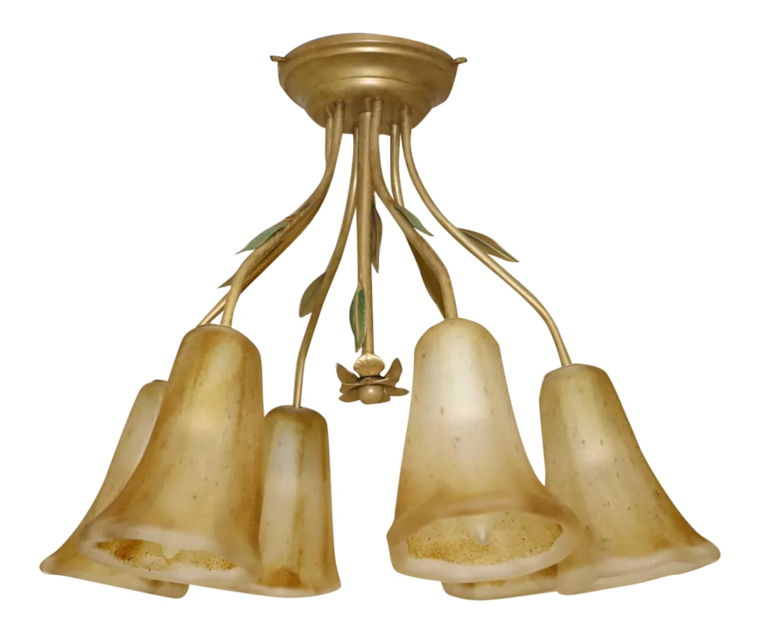Cierre Studio Handcrafted Amber Glass Difffuser Ceiling Lamp (1 of 13)