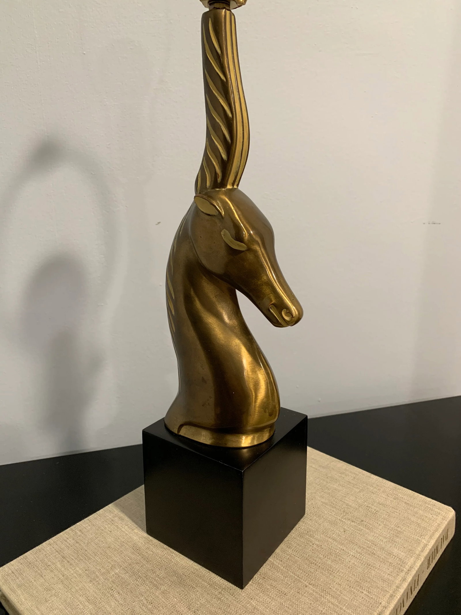 Mid 20th Century Brass Gazelle Table Lamp - 12