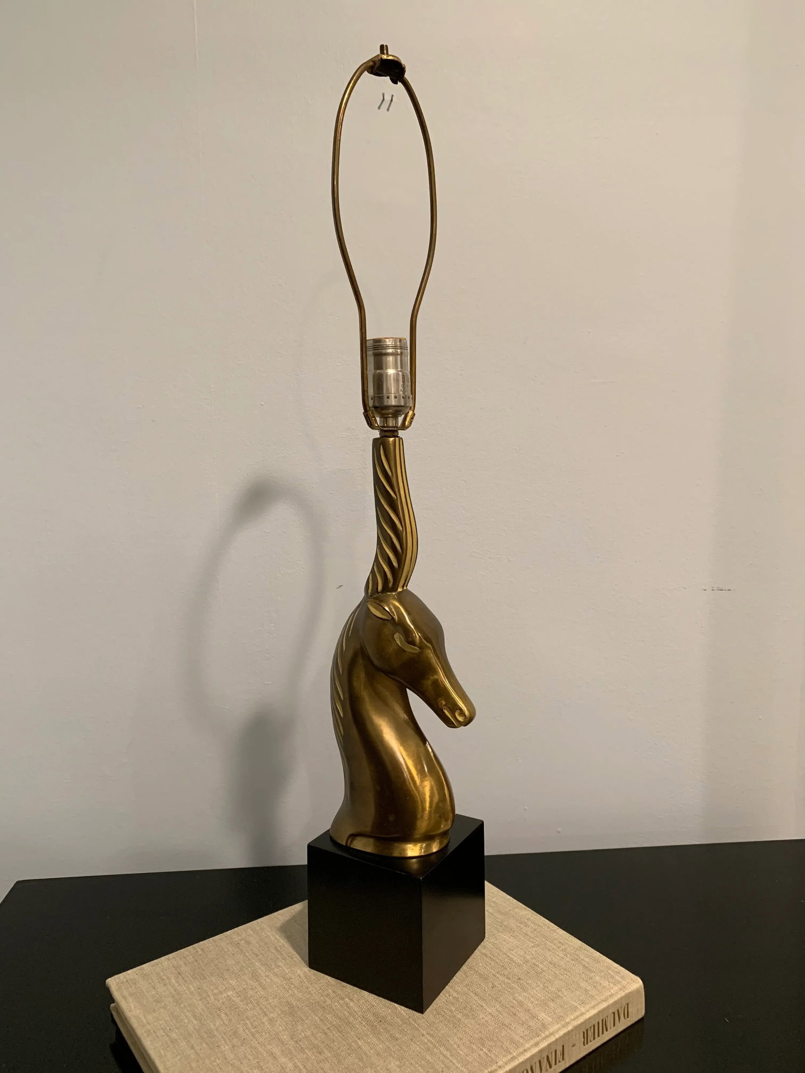 Mid 20th Century Brass Gazelle Table Lamp - 13