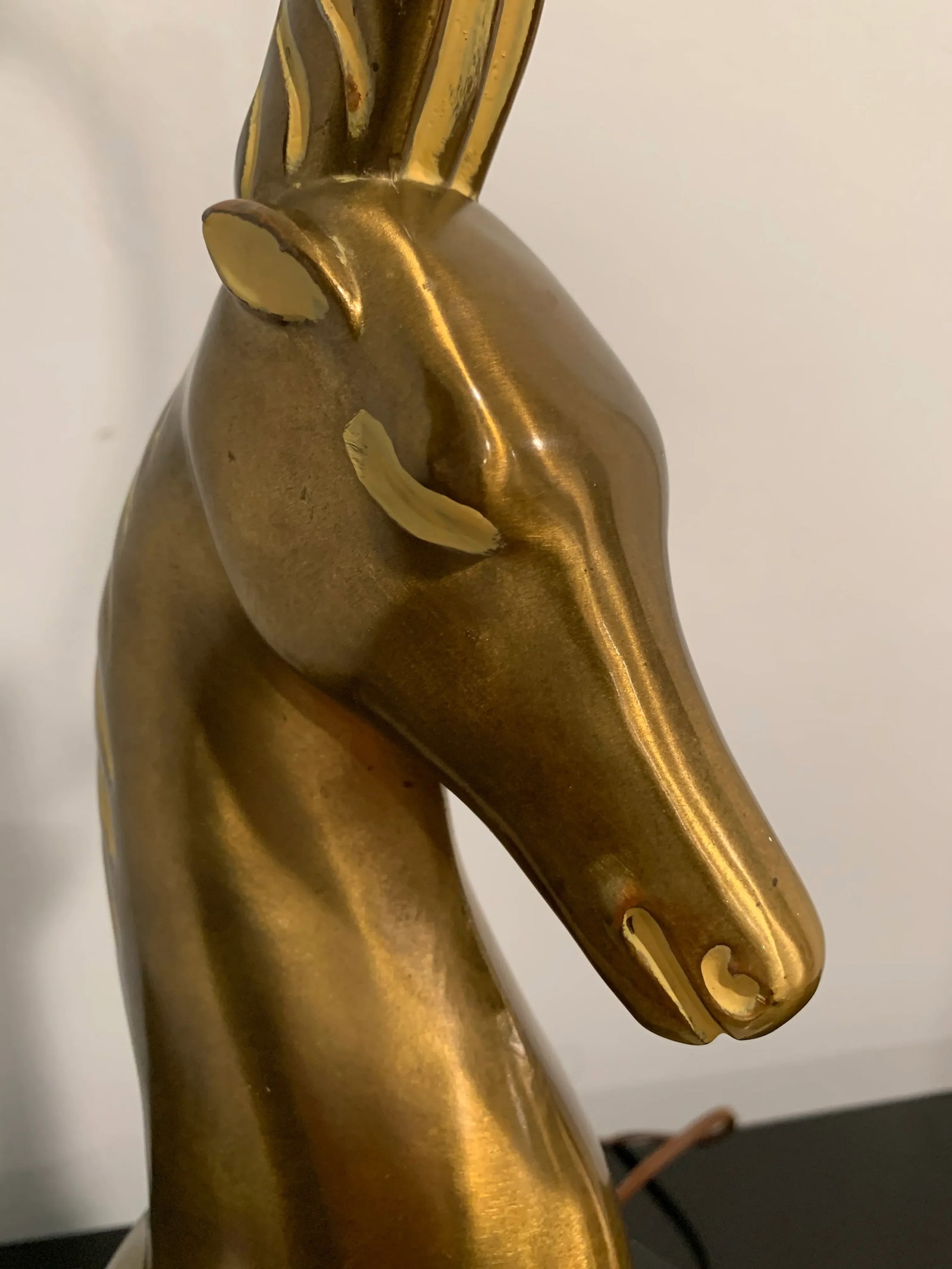 Mid 20th Century Brass Gazelle Table Lamp - 4