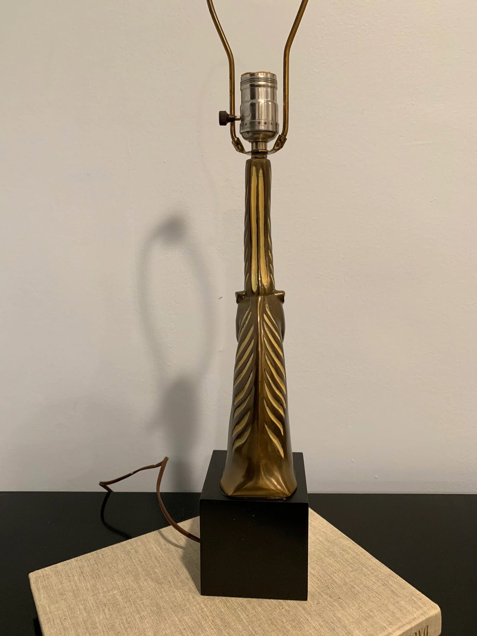 Mid 20th Century Brass Gazelle Table Lamp - 5