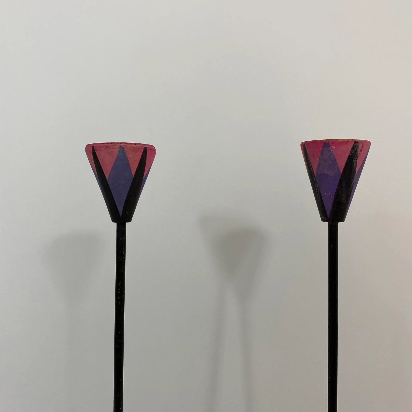 Marta LI Thegerstrom Swedish Hand-Painted Candlestick Holders- S/2 - 3