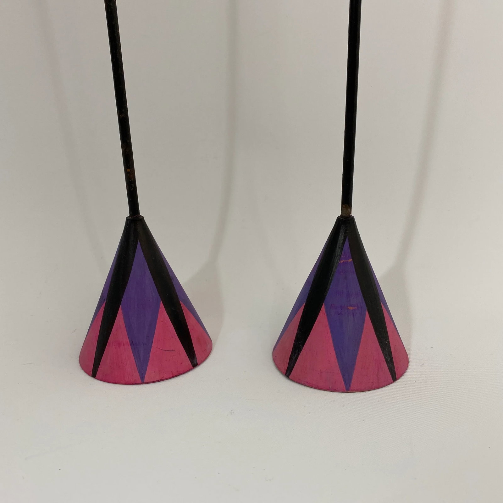 Marta LI Thegerstrom Swedish Hand-Painted Candlestick Holders- S/2 - 6