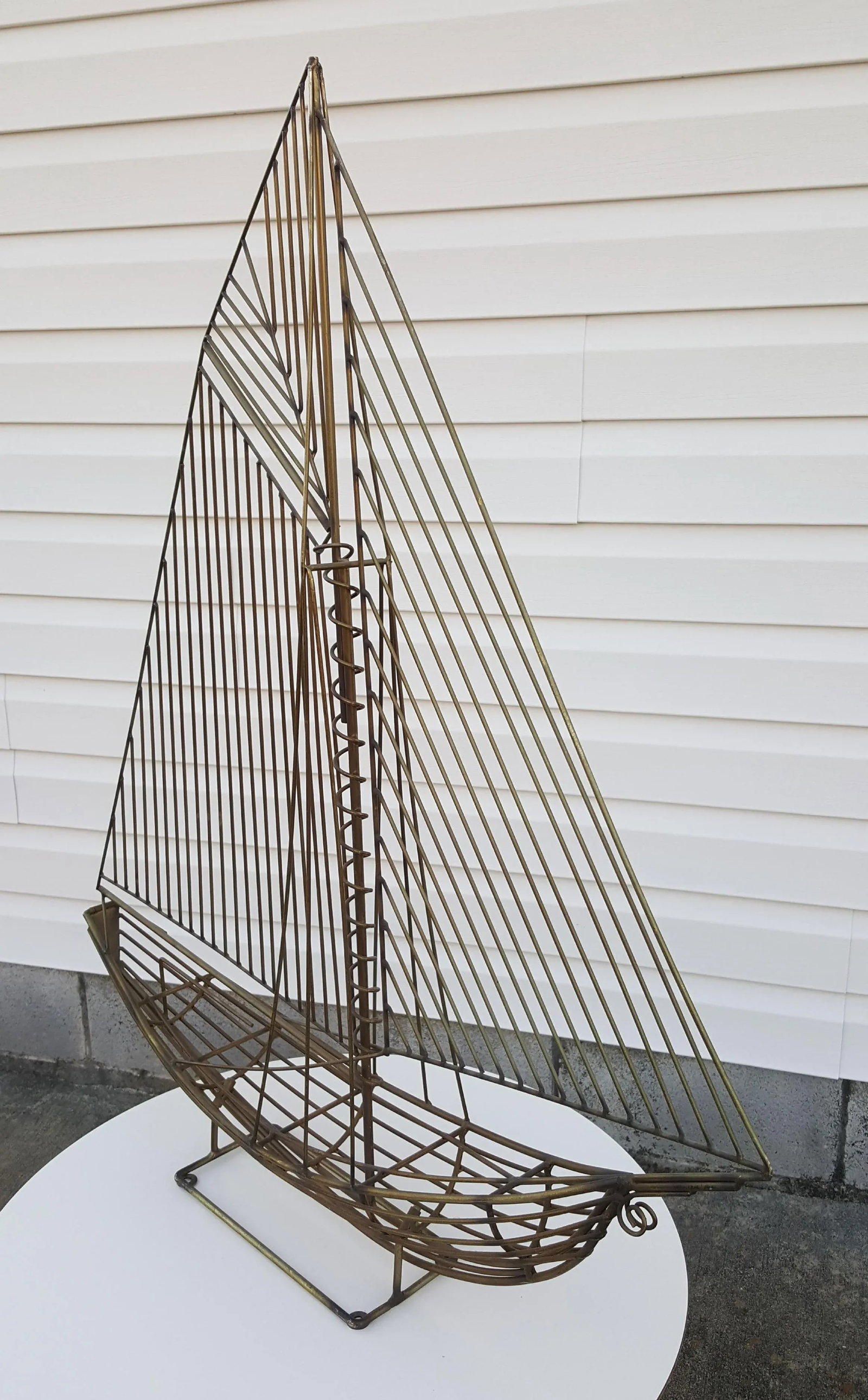 1980s Mid Century Sailboat Ship Sculpture by Curtis Jere - 2