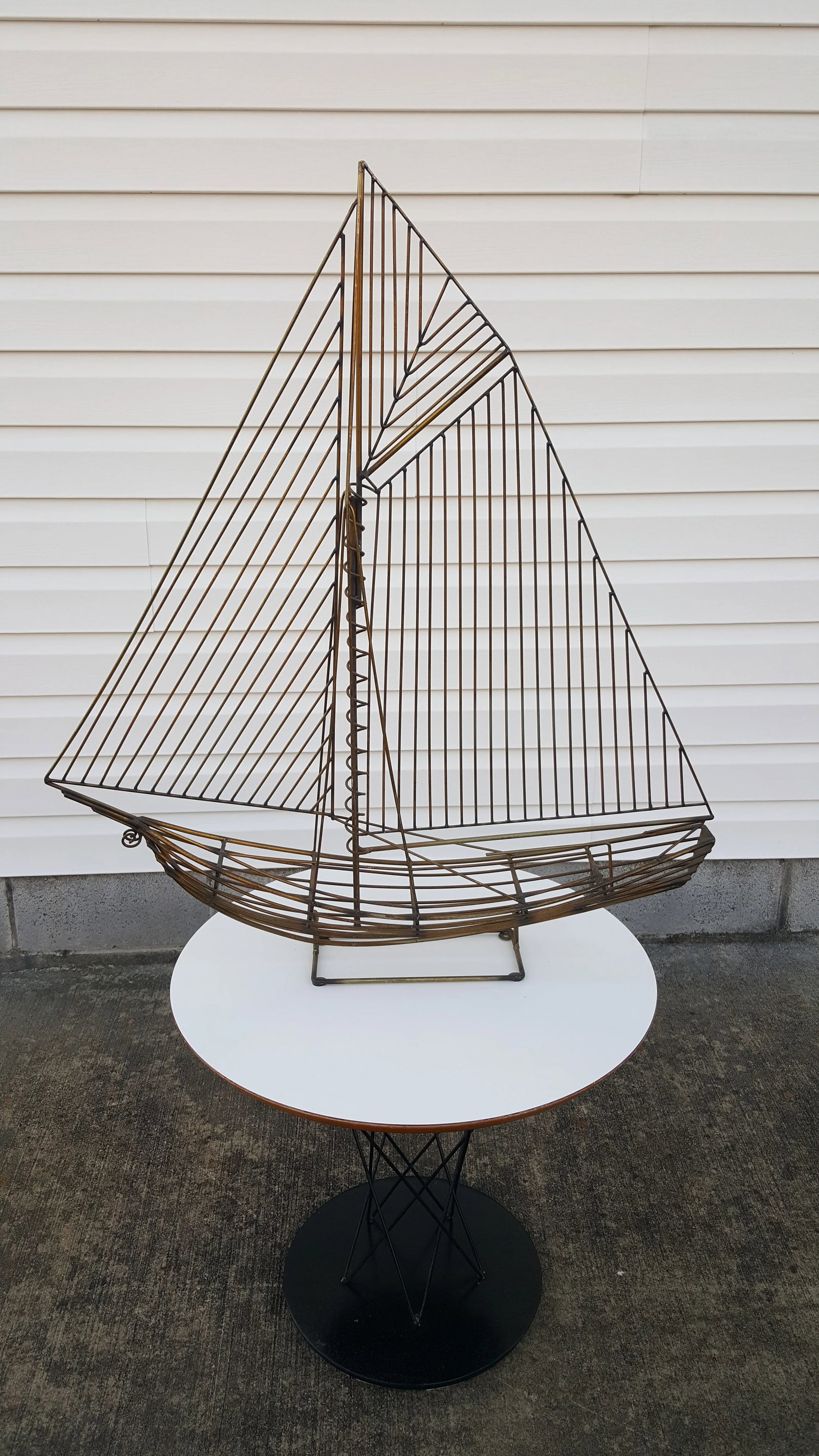 1980s Mid Century Sailboat Ship Sculpture by Curtis Jere - 5