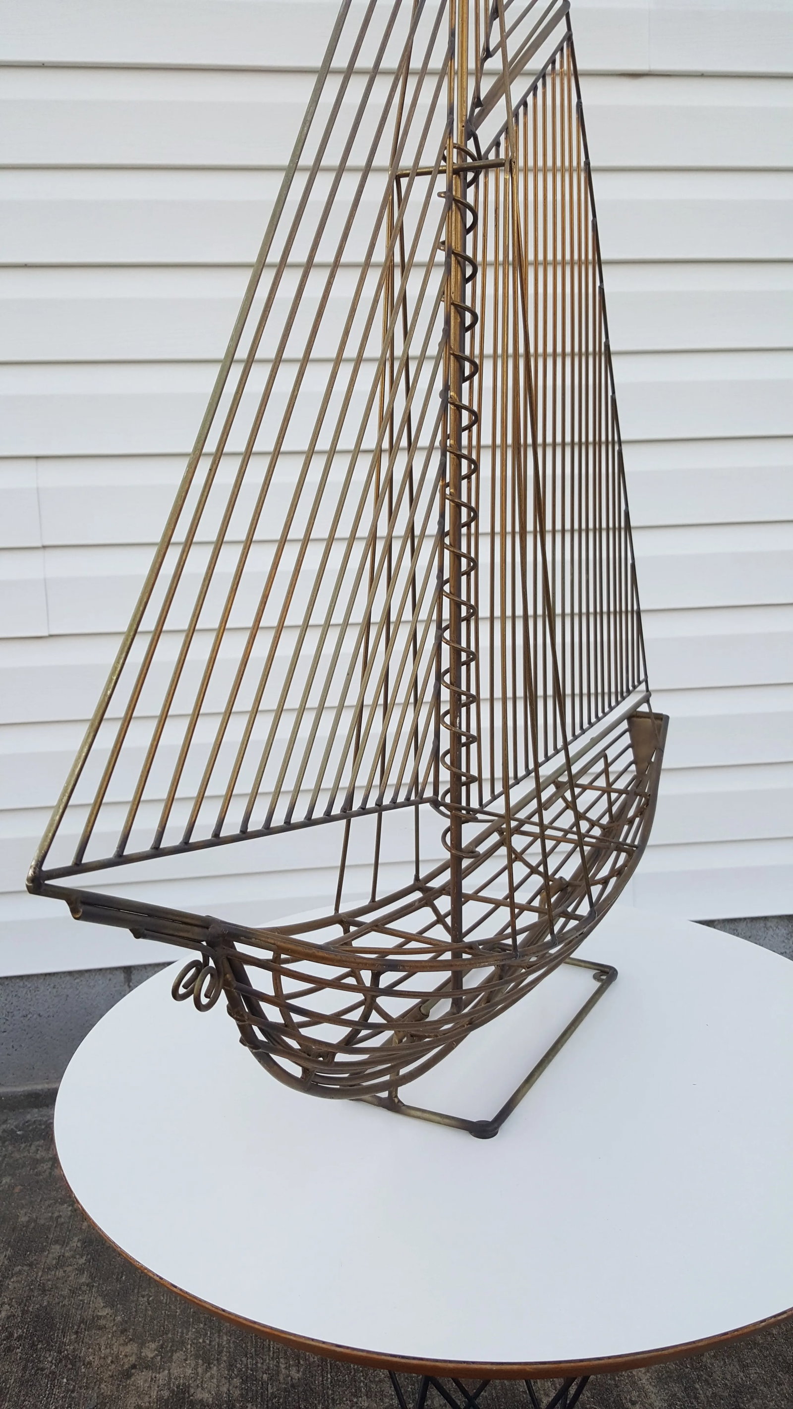 1980s Mid Century Sailboat Ship Sculpture by Curtis Jere - 6