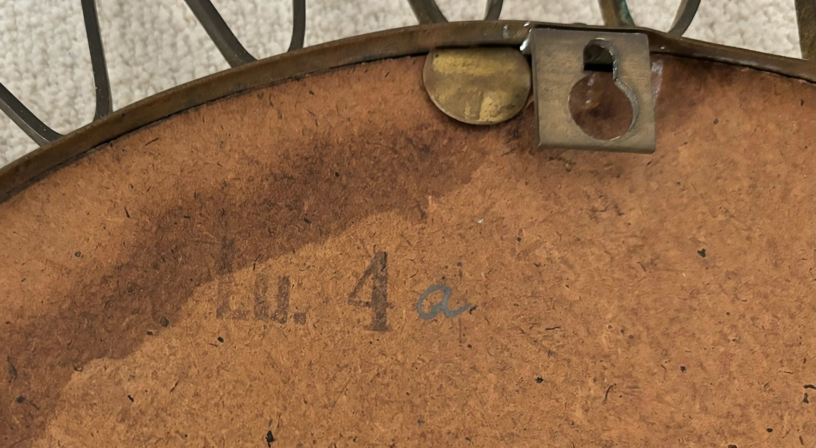 Mid-Century Round Brass Sunburst Loop Mirror Sweden, 1950s - 11