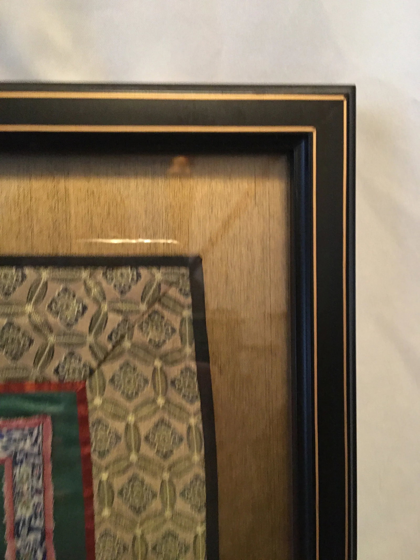 Asian Silk Embroidered Framed Textile - 6