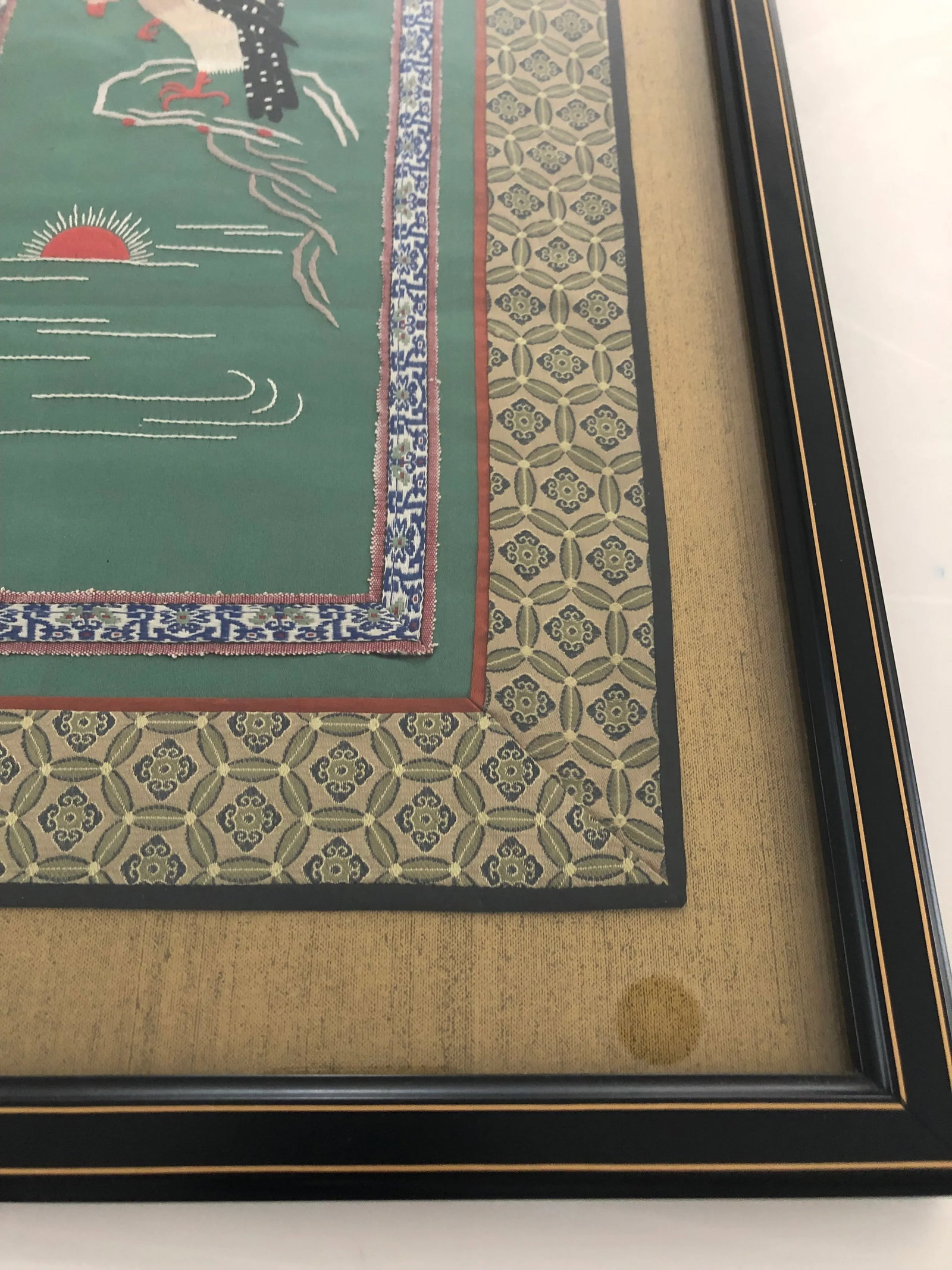 Asian Silk Embroidered Framed Textile - 9