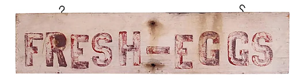 1940s Fresh-Eggs Sign (1 of 5)