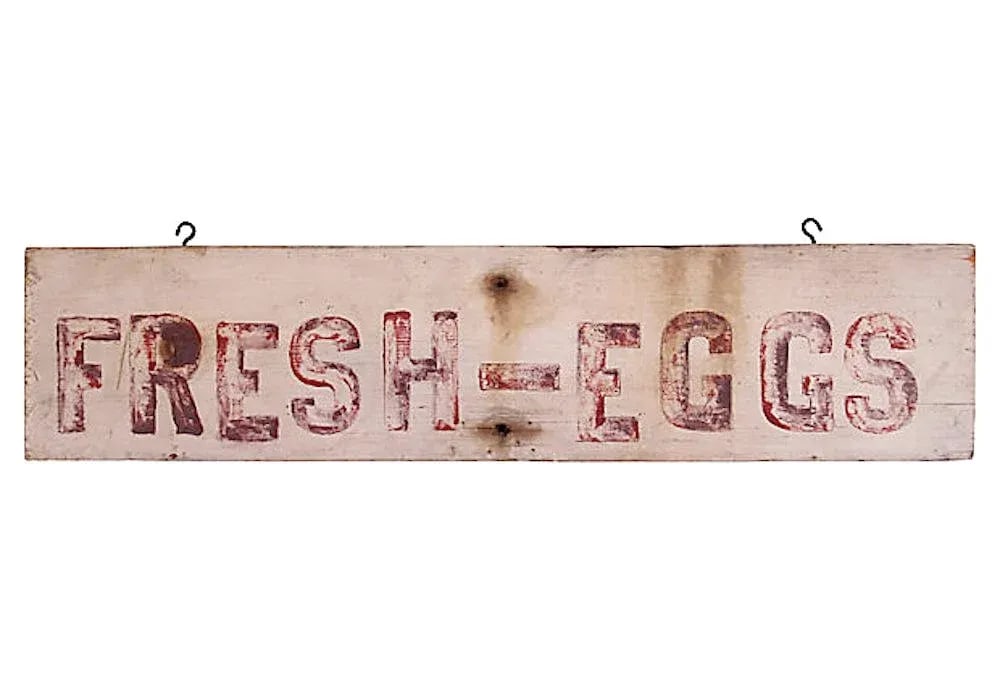1940s Fresh-Eggs Sign - 2