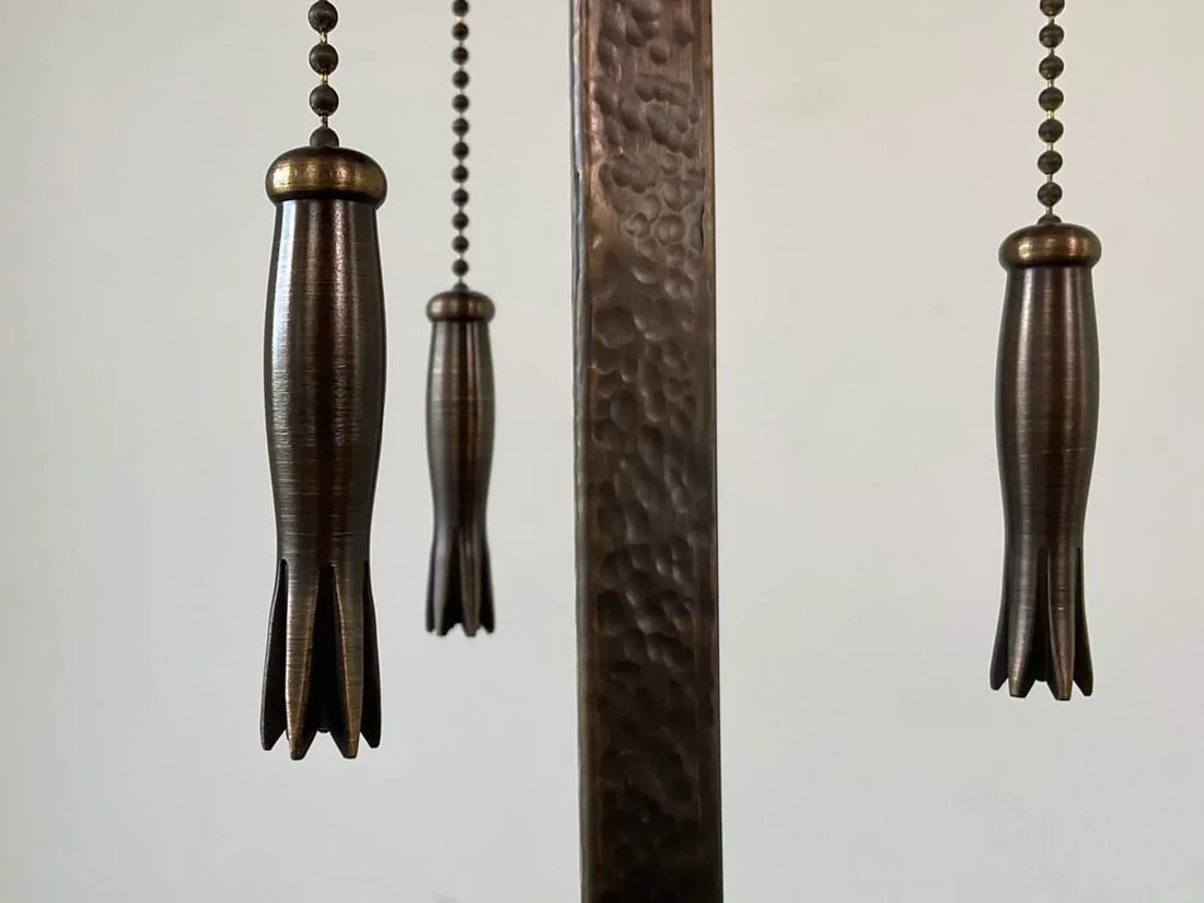 Artemis Antique Brass 3 Bulb Floor Lamp - 5