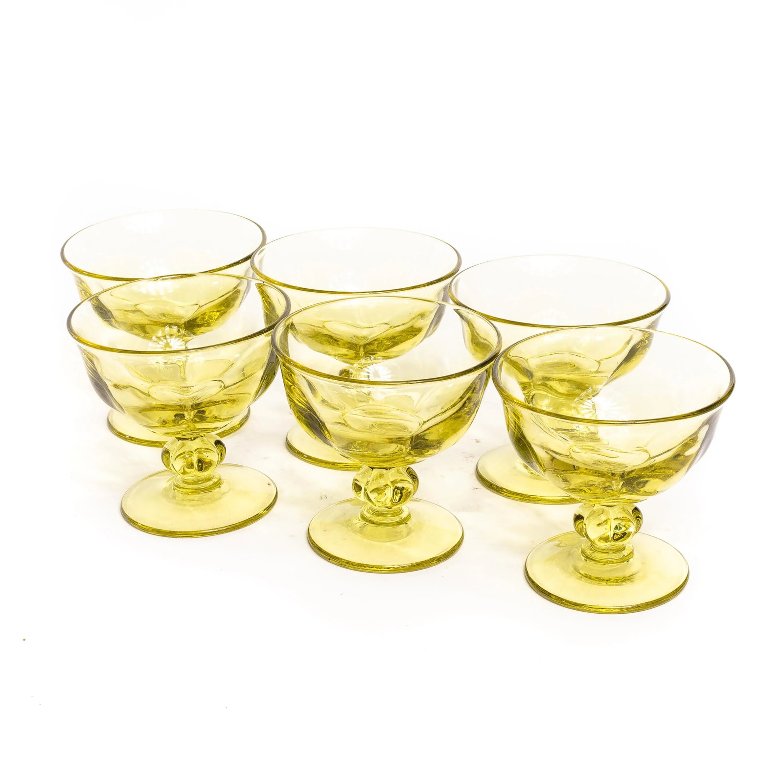 Viking Glass Stemmed Lime Dessert Cups - Set of 6 - 2