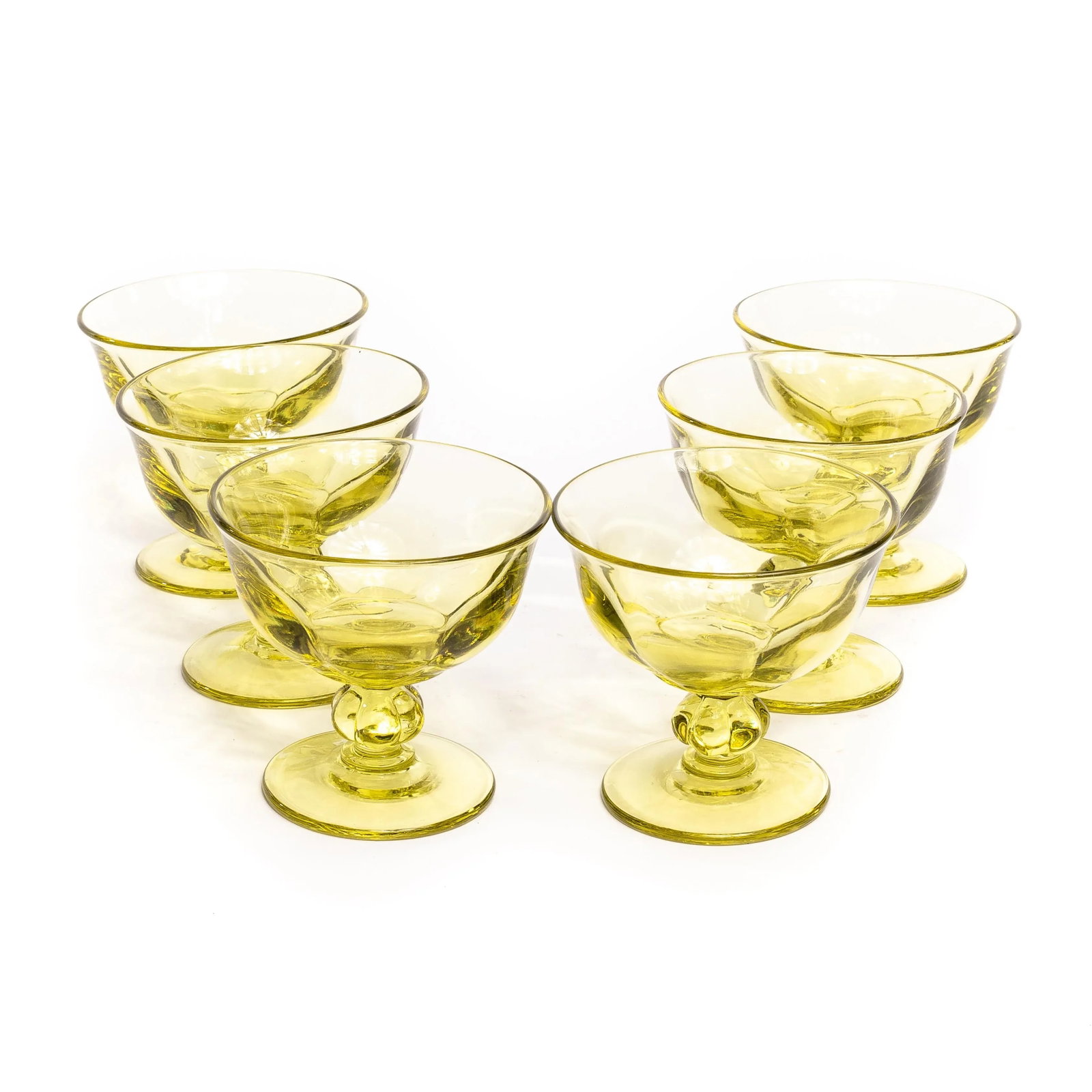 Viking Glass Stemmed Lime Dessert Cups - Set of 6 - 3