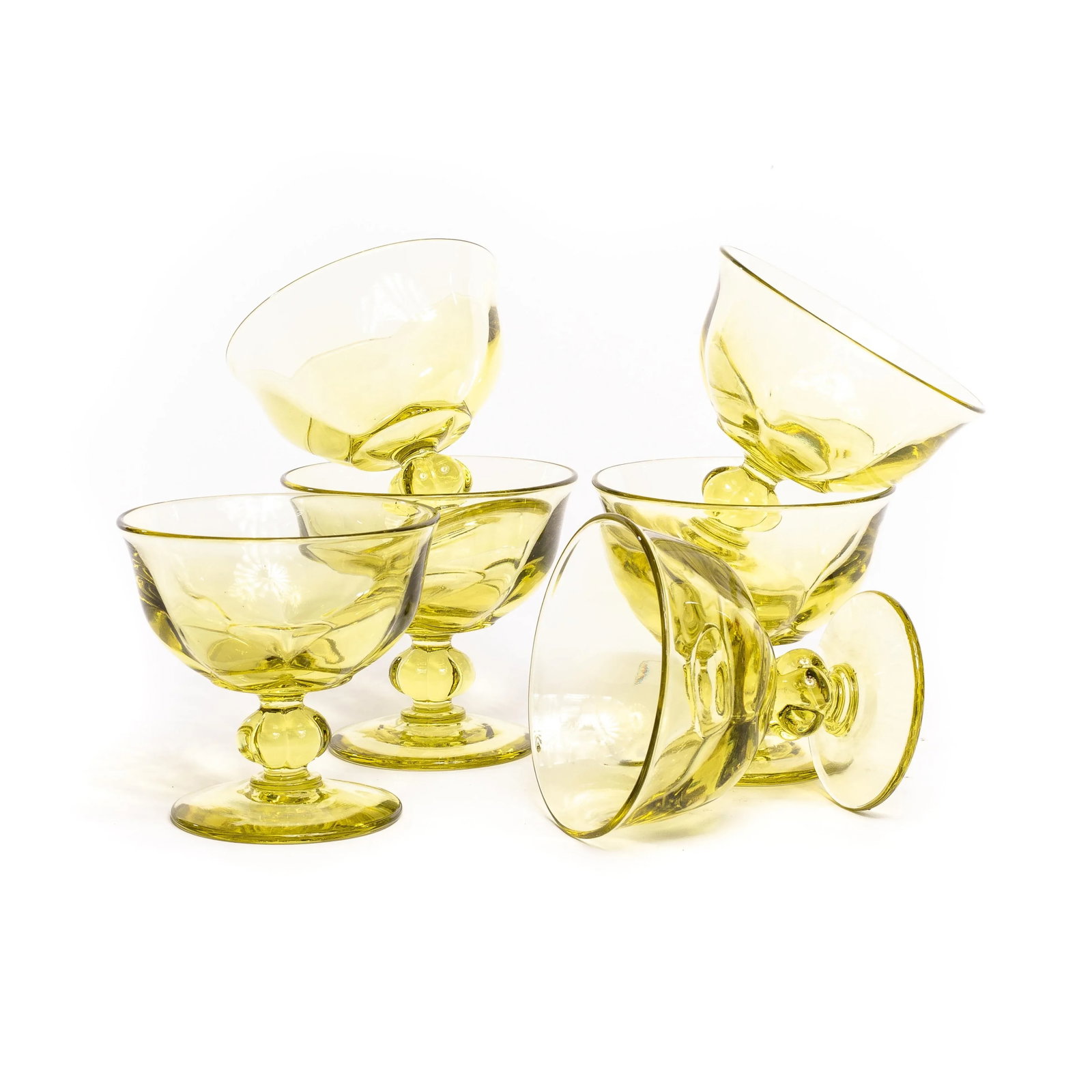 Viking Glass Stemmed Lime Dessert Cups - Set of 6 - 4