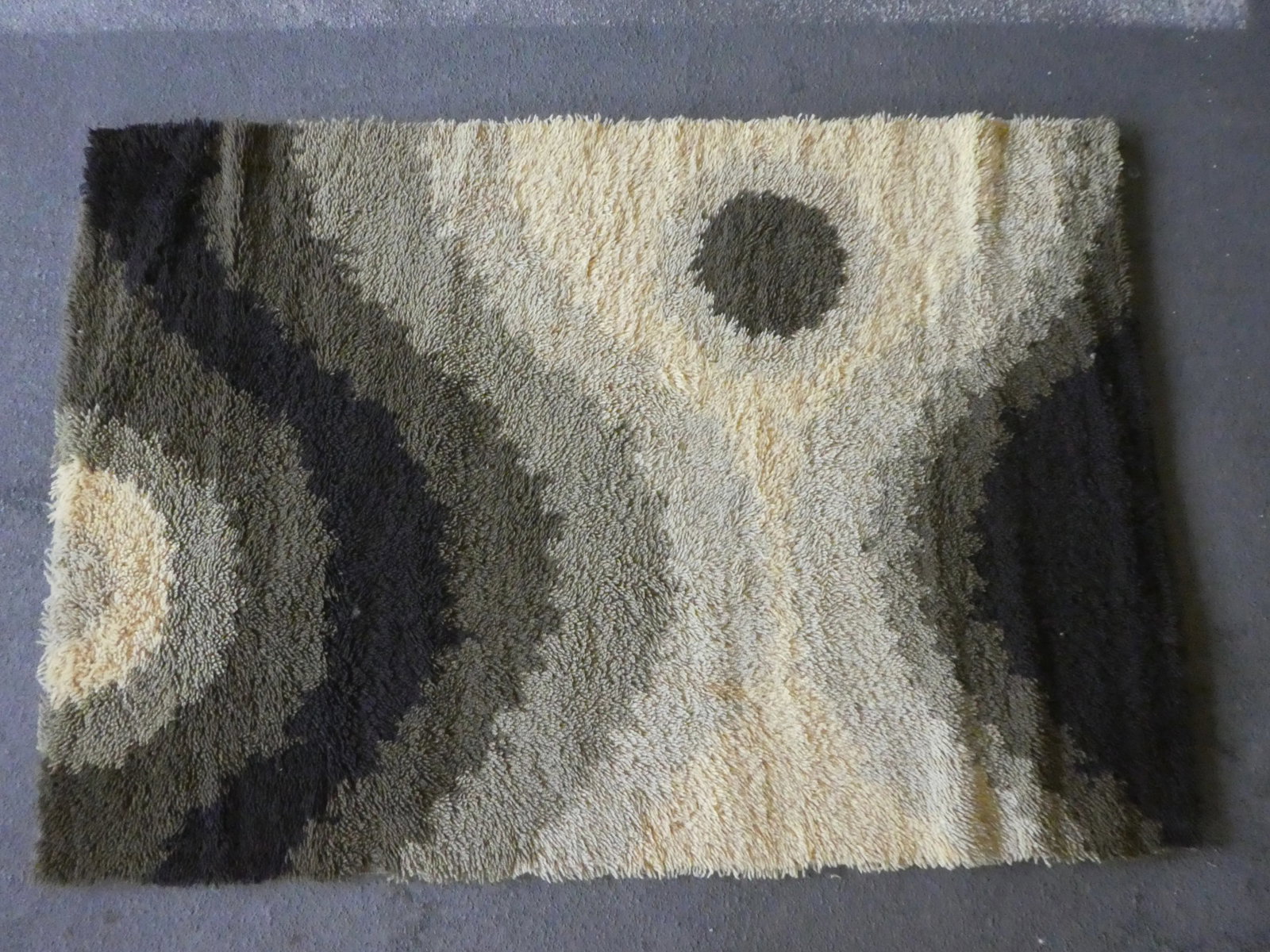 1970's Scandinavian Geometric Rya Rug- 4' * 5'10'' - 2