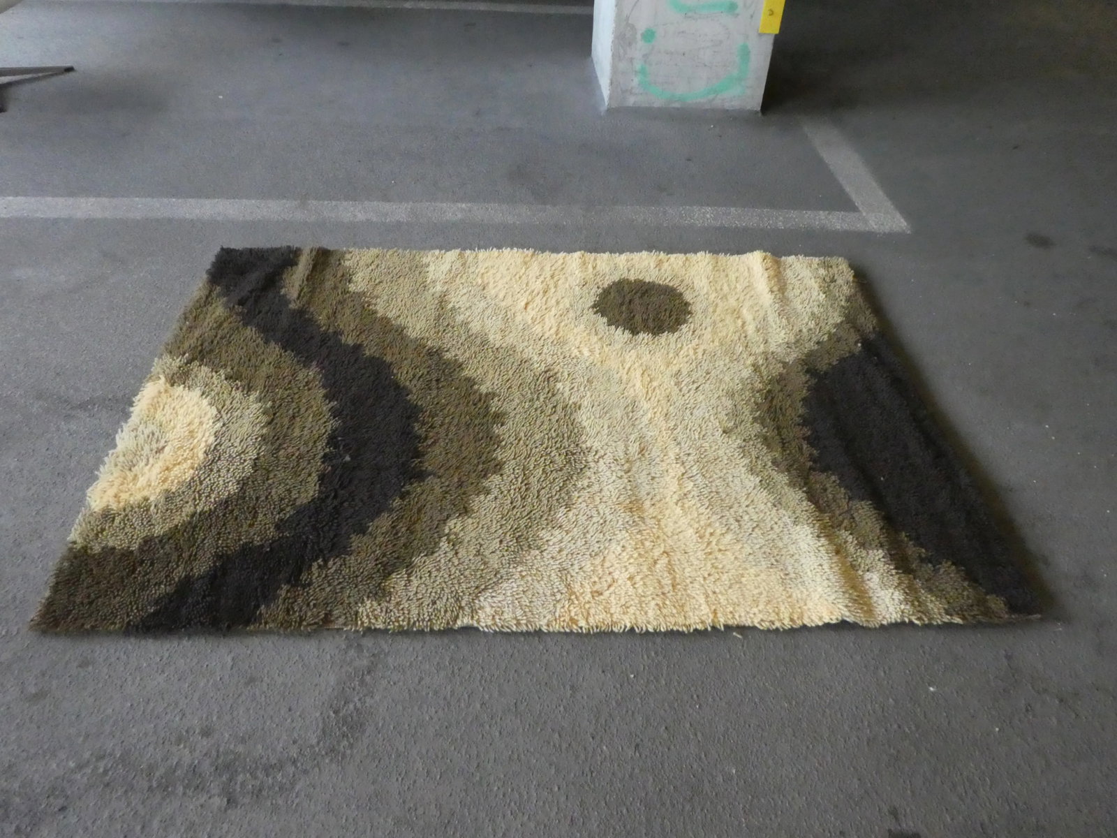 1970's Scandinavian Geometric Rya Rug- 4' * 5'10'' - 3