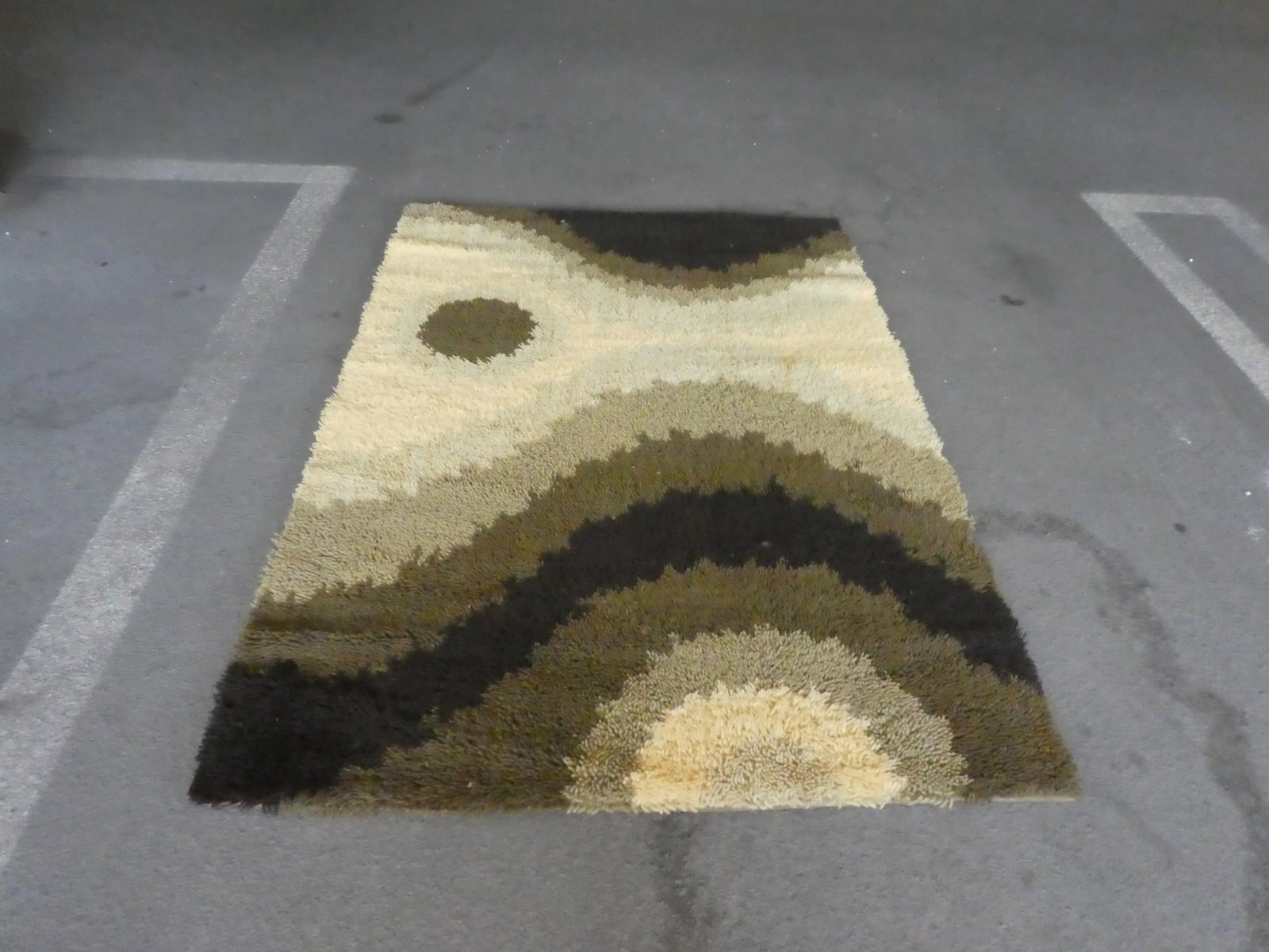 1970's Scandinavian Geometric Rya Rug- 4' * 5'10'' - 4