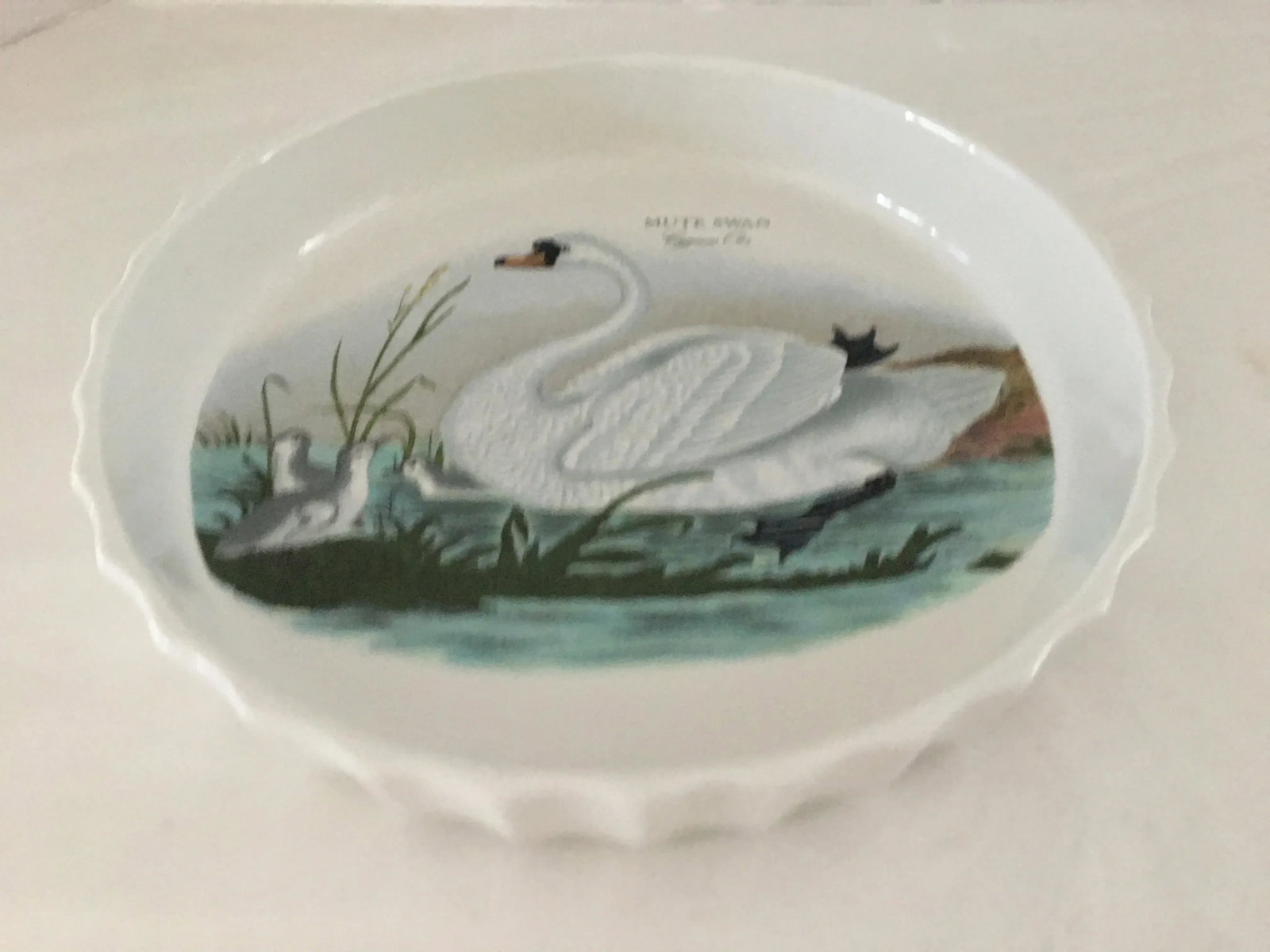 Portmeirion Birds of Britain "Mute Swan" Quiche Dish - 3