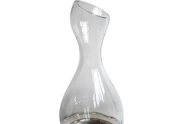 Vintage Silver & Glass Wine Serving Set of 4 - 7