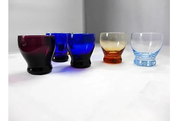 Mid-Century Multicolor Liquor Glasses - Set of 7 - 4