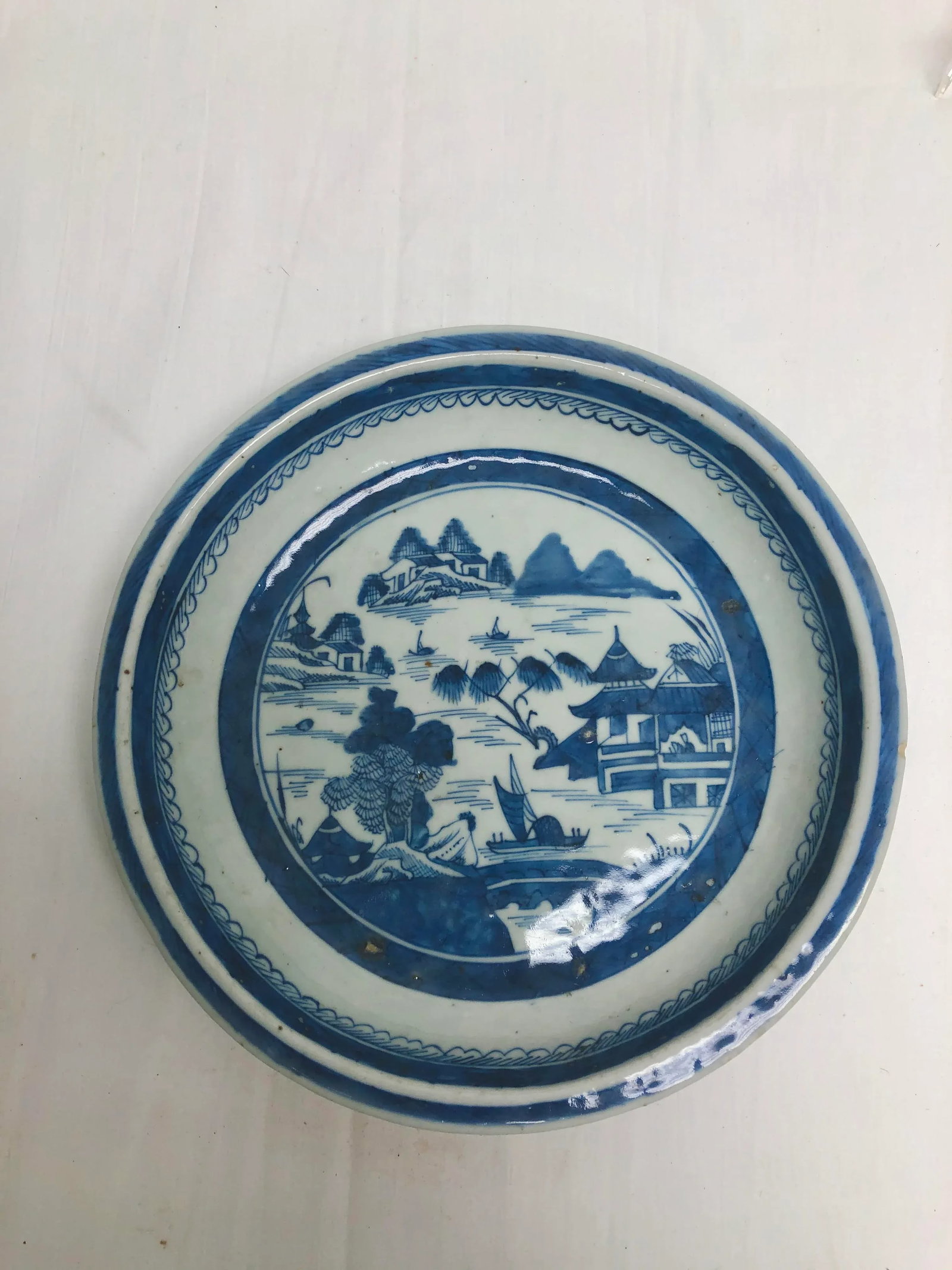 Antique 1790-1800 Chinese Canton Pie Plate - 5