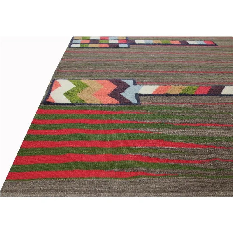 Handwoven Scandinavian Style Persian Kilim Area Rug - 4'1" * 6'4'' - 3