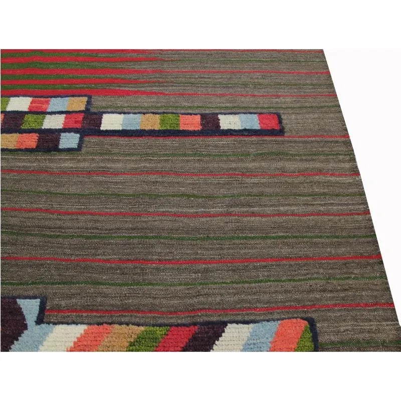 Handwoven Scandinavian Style Persian Kilim Area Rug - 4'1" * 6'4'' - 5