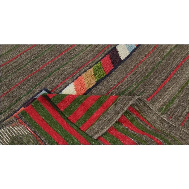 Handwoven Scandinavian Style Persian Kilim Area Rug - 4'1" * 6'4'' - 6